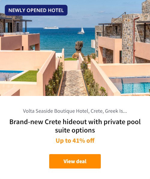 Brand-new Crete hideout with private pool suite options