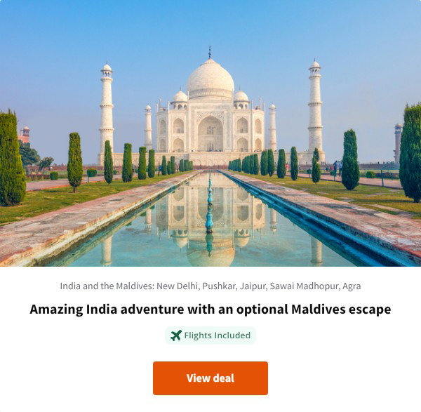 Amazing India adventure with an optional Maldives escape