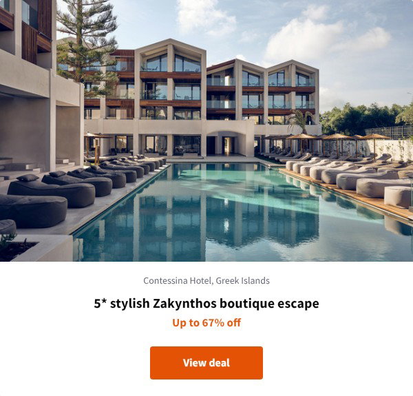 5* stylish Zakynthos boutique escape