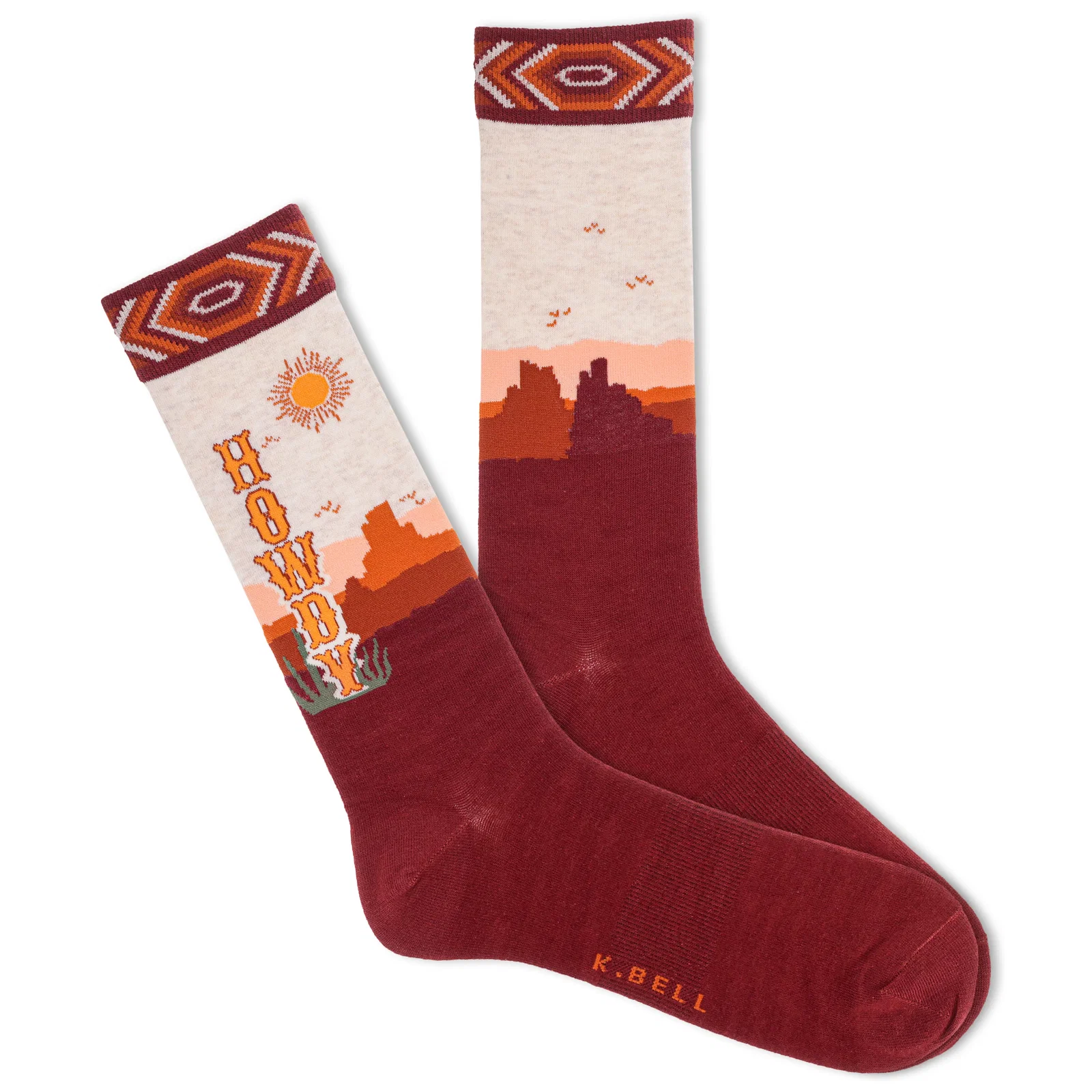 Image of K.Bell Men's Howdy Crew Socks