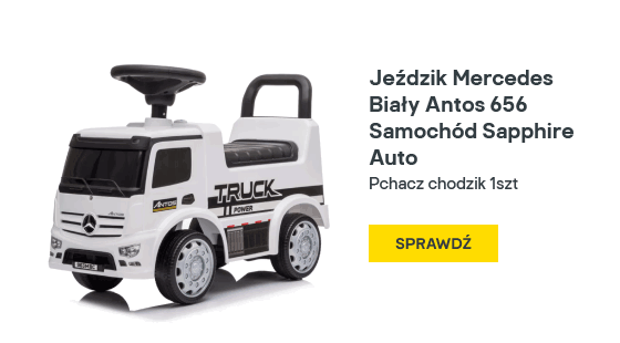 Jeździk Mercedes Biały Antos 656 Samochód Sapphire Auto