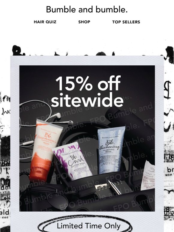 Snag 15% off and a free mask for a limited time.