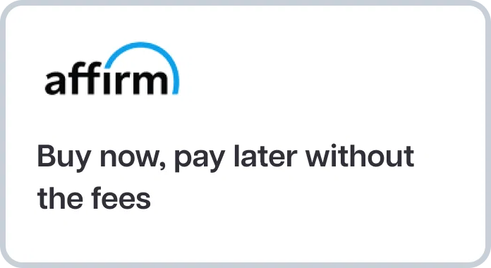 Affirm: Buy now, pay later without the fees.”