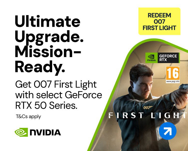 Get 007 First Light with select GeForce RTX 50 Series.