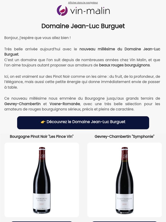 Nouveau millésime 2023 : Burguet 🍷