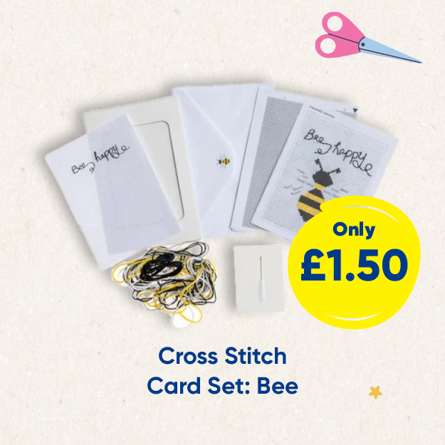 Cross Stitch Card Set: Bee only £1.50