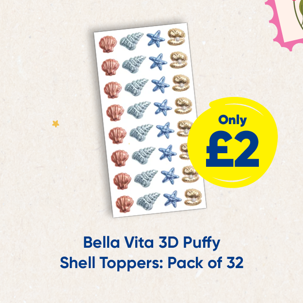 Bella Vita 3D Puffy Shell Toppers: Pack of 32 only £2