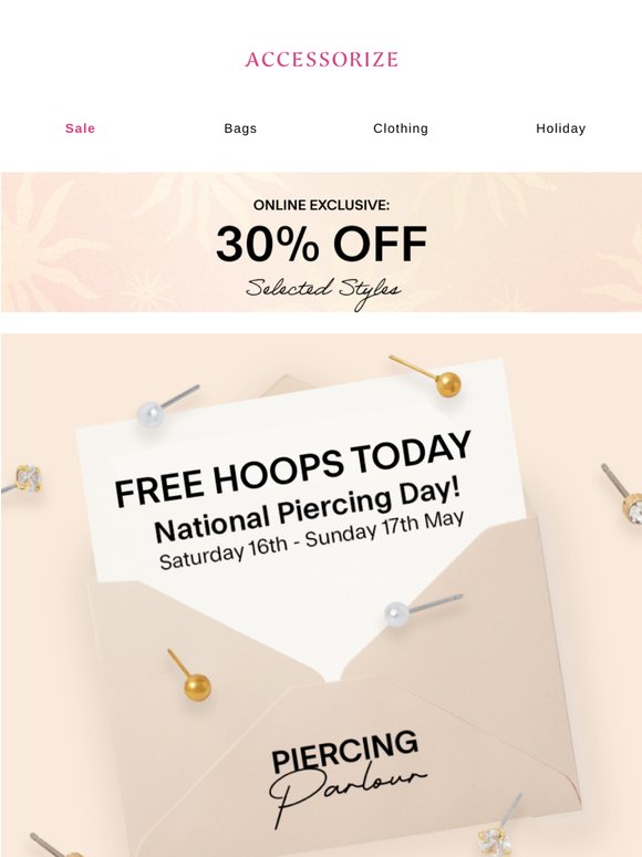 LIMITED TIME: Free hoops + free piercing ✨