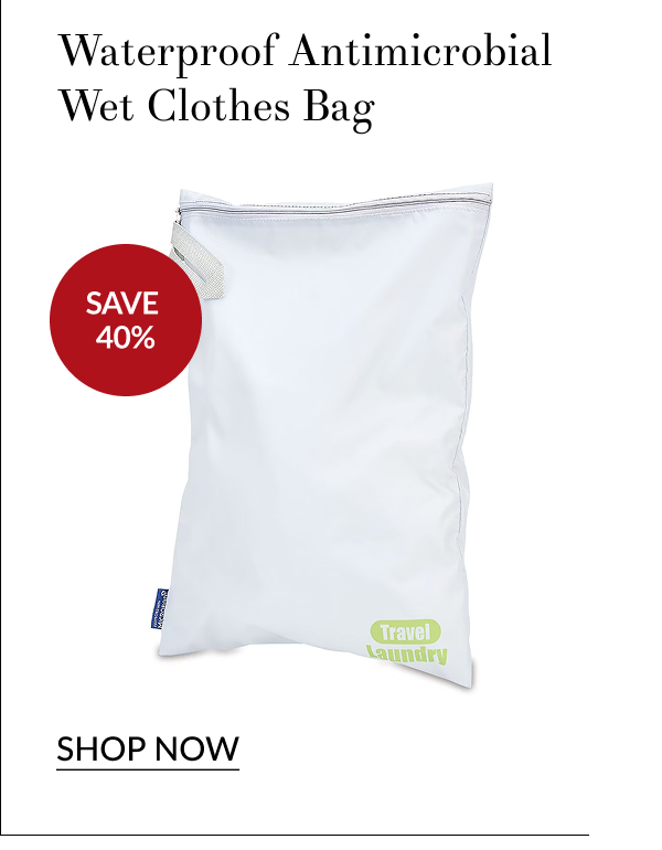 Waterproof Antimicrobial Wet Clothes Bag [Click here to Shop Now]