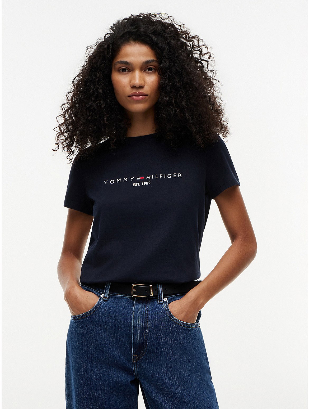 Image of Embroidered Tommy Logo T-Shirt