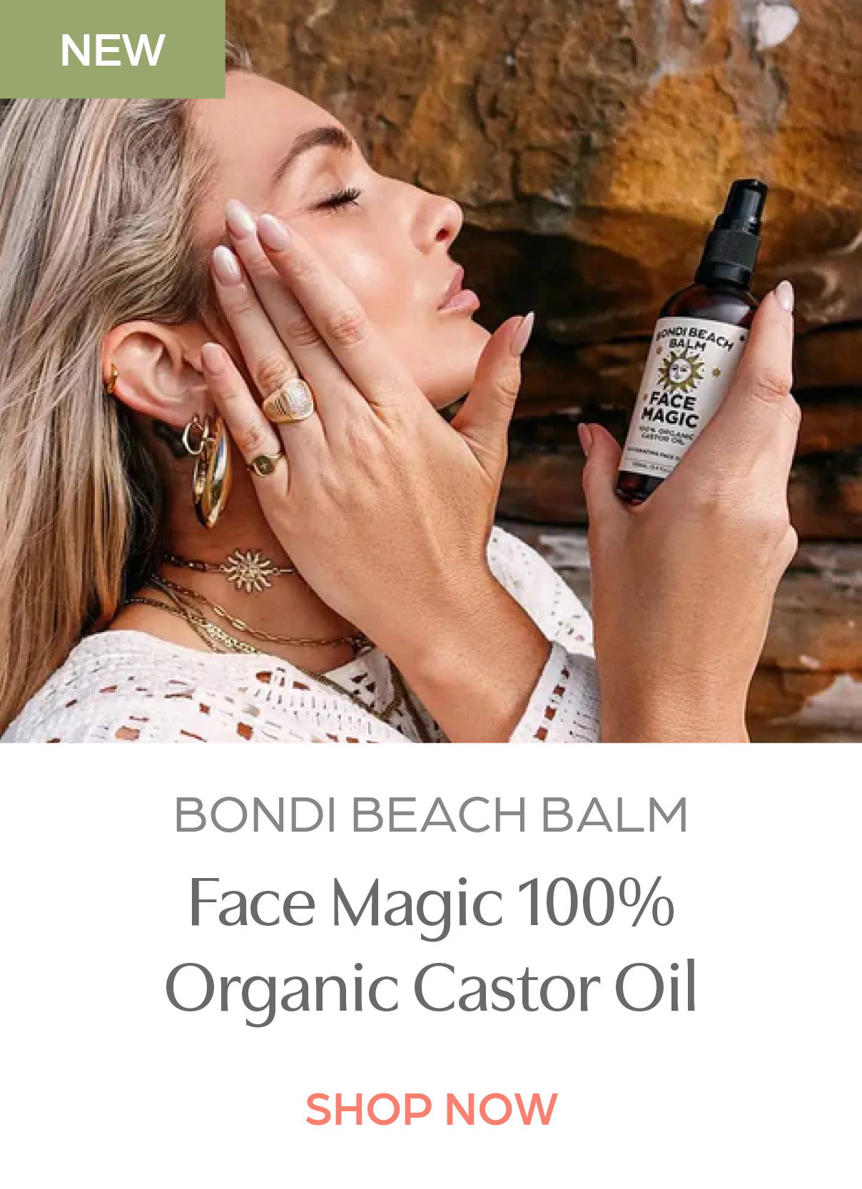 Shop Bondi Beach Balm Face Magic 100% Organic Castor Oil