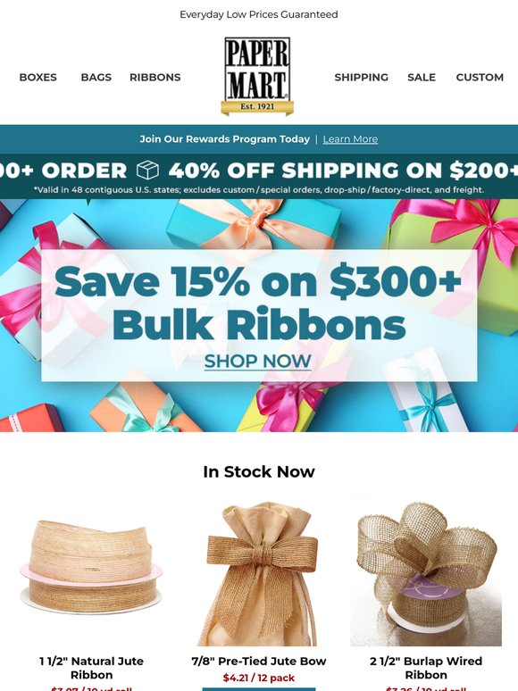 Stock Up & Save on Bulk Ribbons