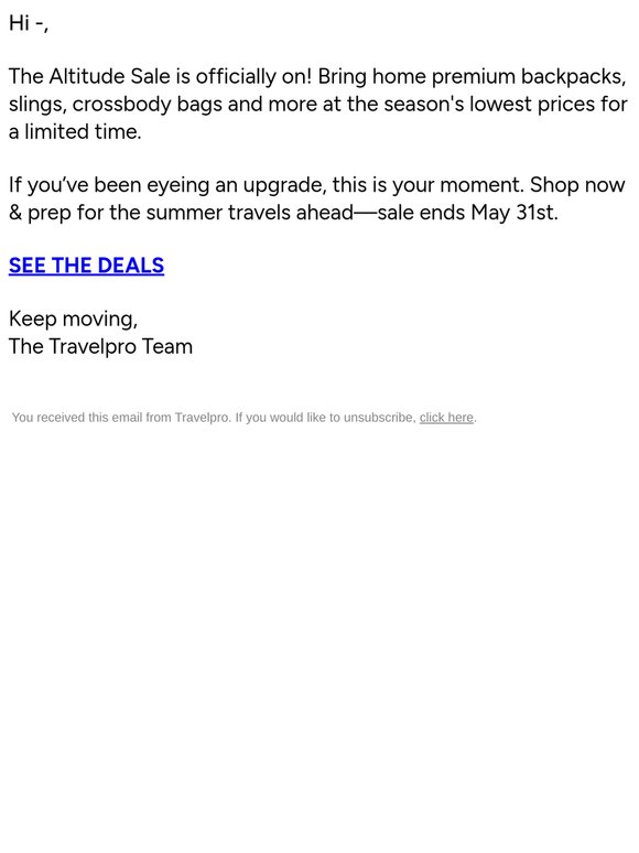 The May Altitude Sale Starts Now