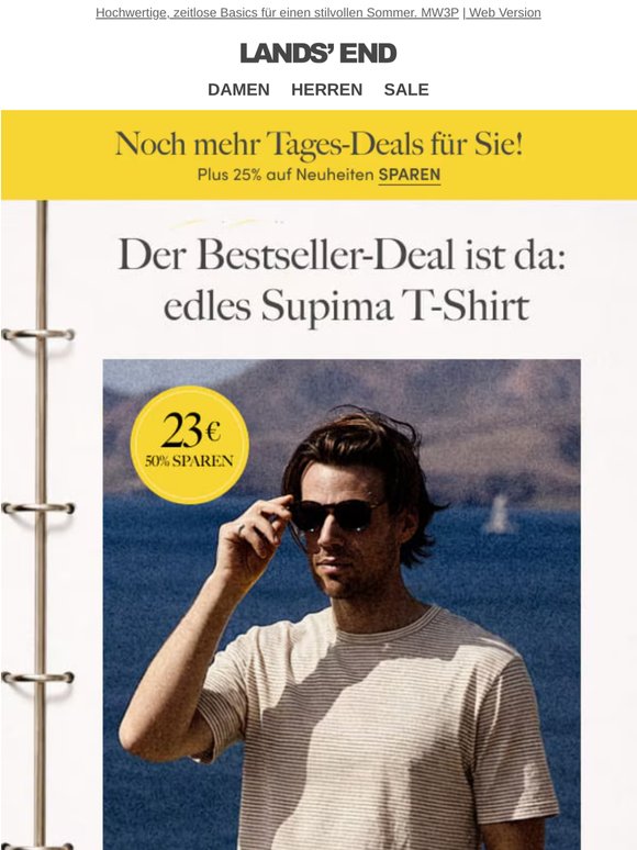 Der Bestseller zum Aktionspreis: Supima-Shirt zum halben Preis!