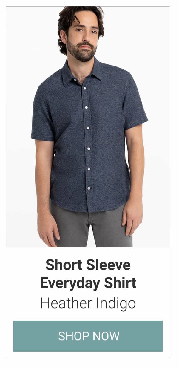 Heather Indigo Short Sleeve Everyday Shirt
