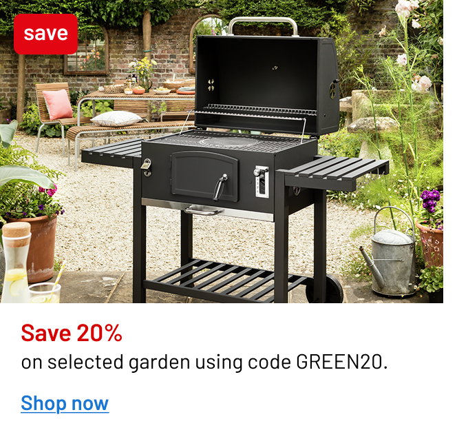 Save 20% on selected garden using code GREEN20	 