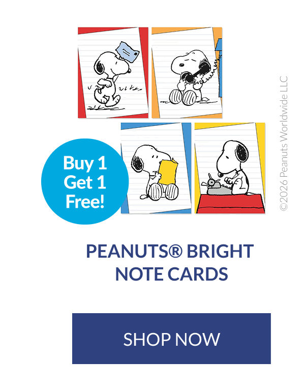 PEANUTS® Bright Note Cards