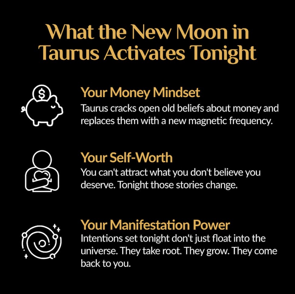 What the New Moon in Taurus Activates Tonight