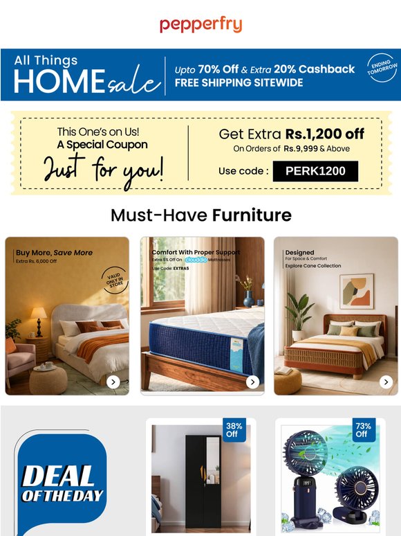 All Things Home Sale Ends Tomorrow 💛 Shop Now!