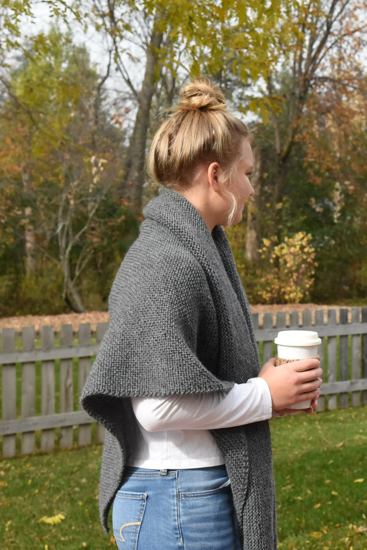 Image of Arlette Blanket Scarf Wrap (Knit)
