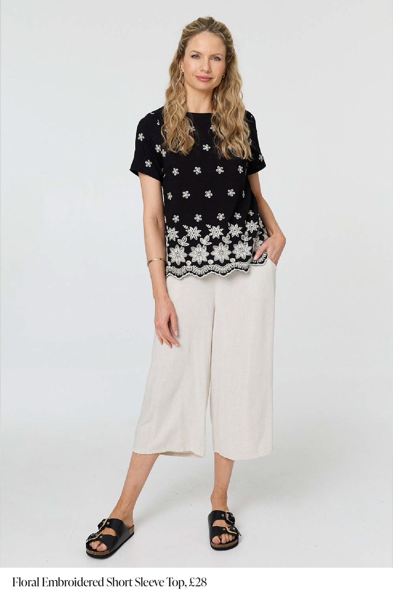 Floral Embroidered Short Sleeve Top | Shop Now