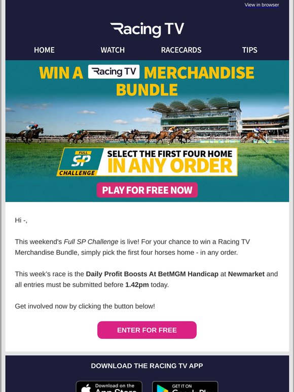 Enter today's Full SP Challenge for free, —! 🏇