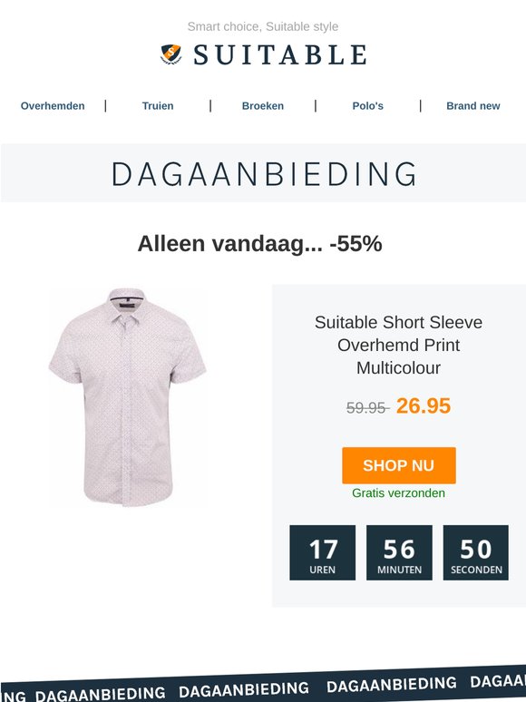Alleen vandaag: Suitable Short Sleeve Overhemd Print Multicolour
