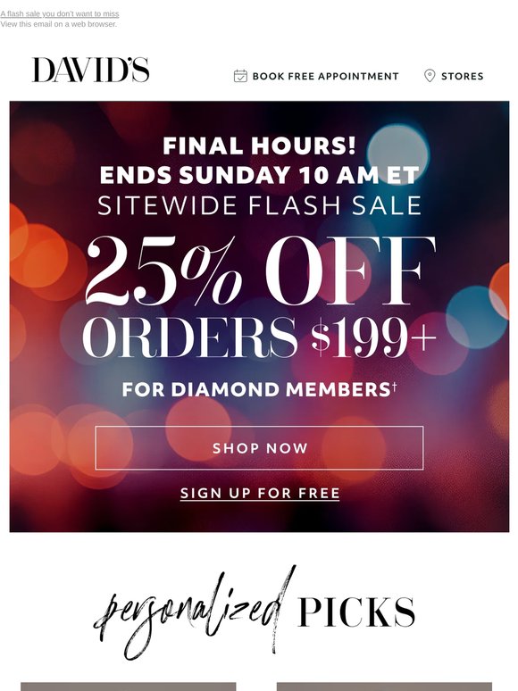 Final hours: 25% off sitewide!