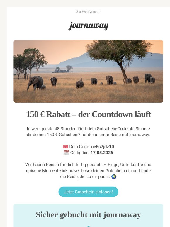 Nur noch 48 Stunden: Dein 150 €-Gutschein läuft ab ⏰