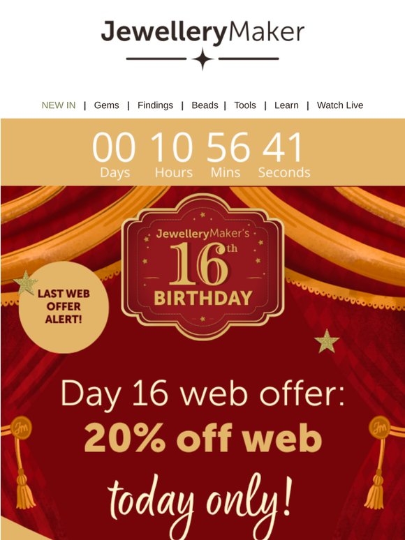 Last web offer: 20% off web! 🎉