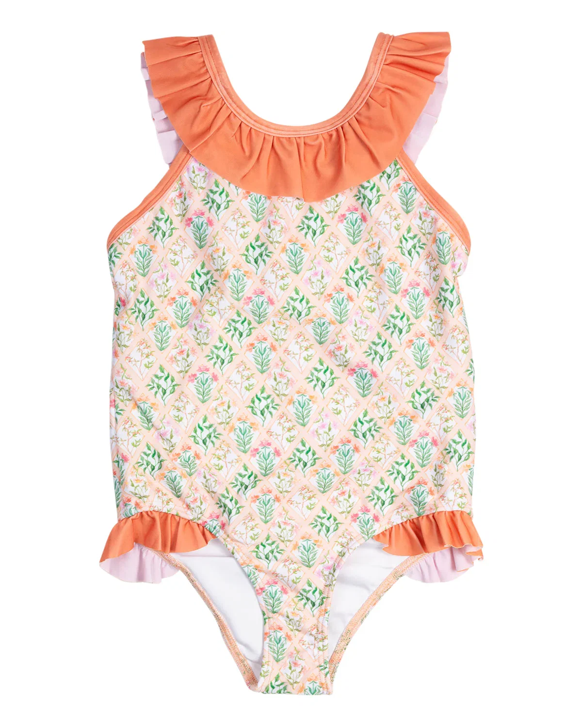Image of Peachy Florals One Piece-FINAL SALE