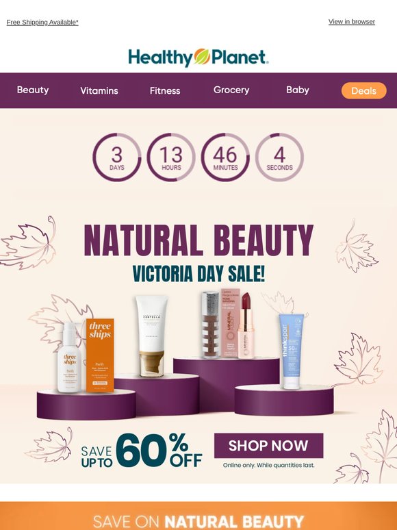 ✨ Victoria Day Sale: Up to 60% OFF Natural Beauty
