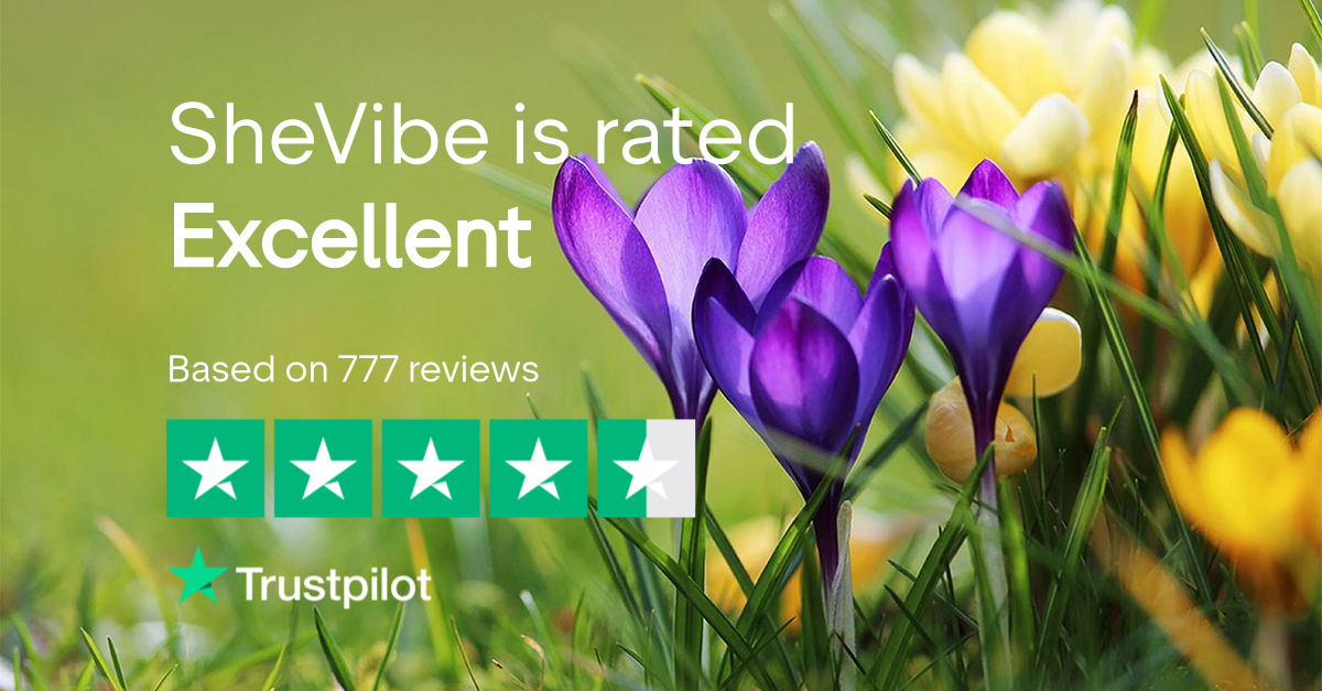 SheVibe is rated Excellent by Trustpilot!