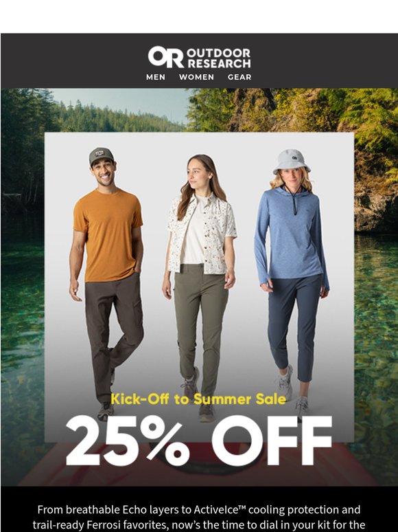 25% Off Gear Built for Summer