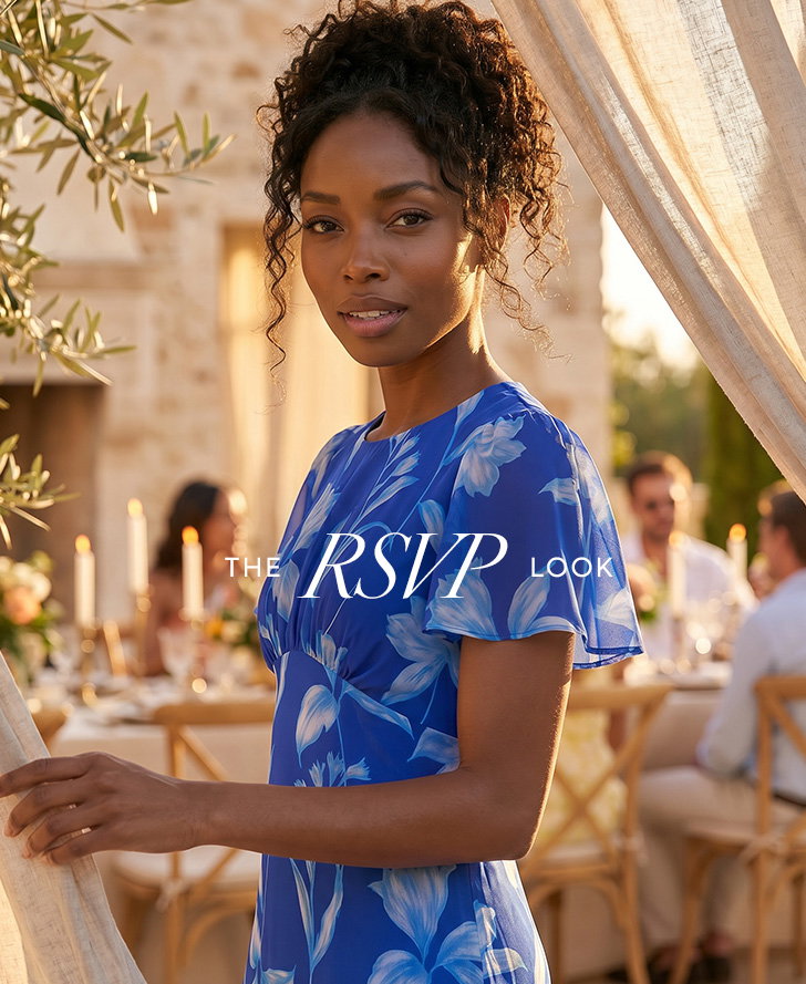 Blue Floral Flutter Sleeve Midi Dress