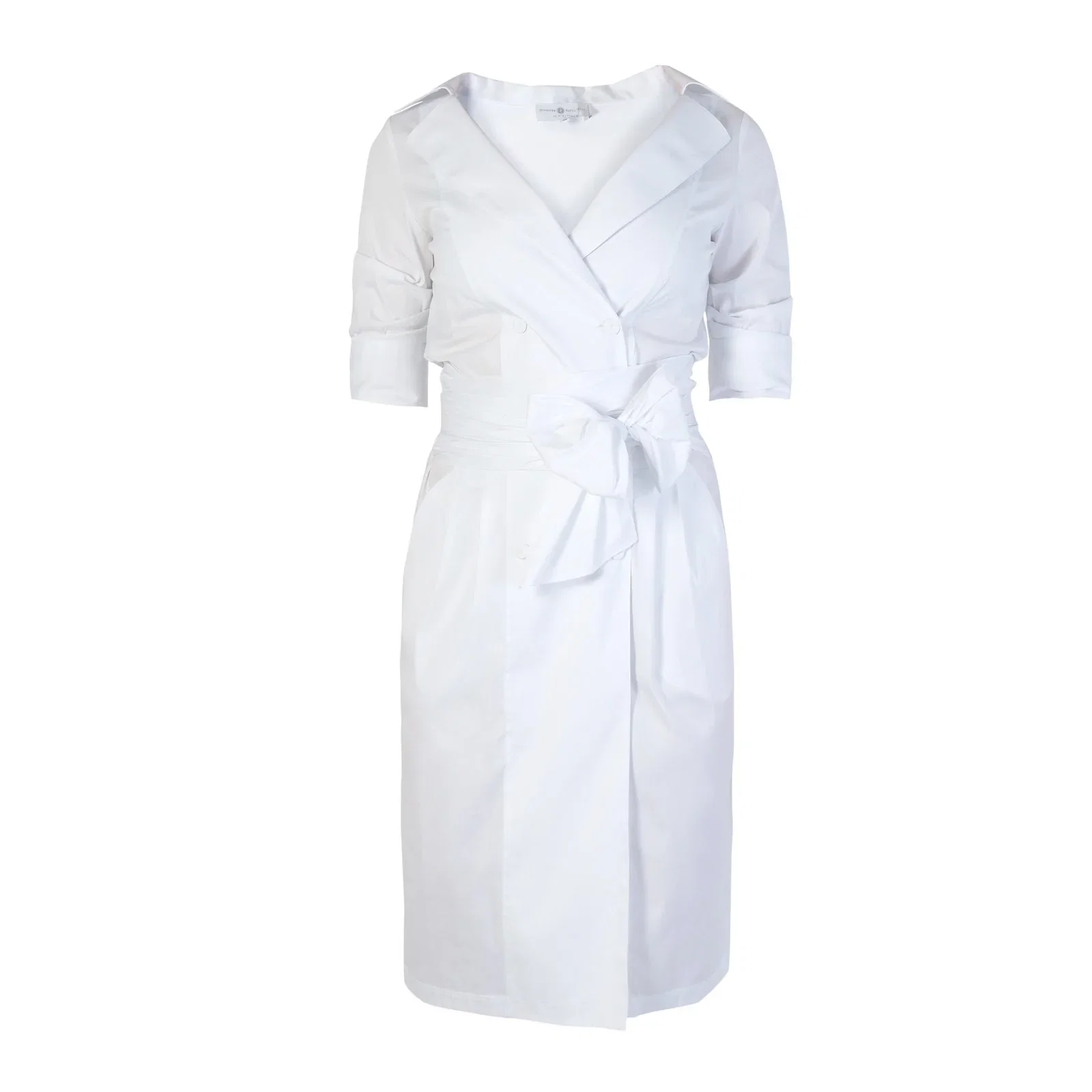 Image of Pachira Cotton Poplin Shirt Dress in White