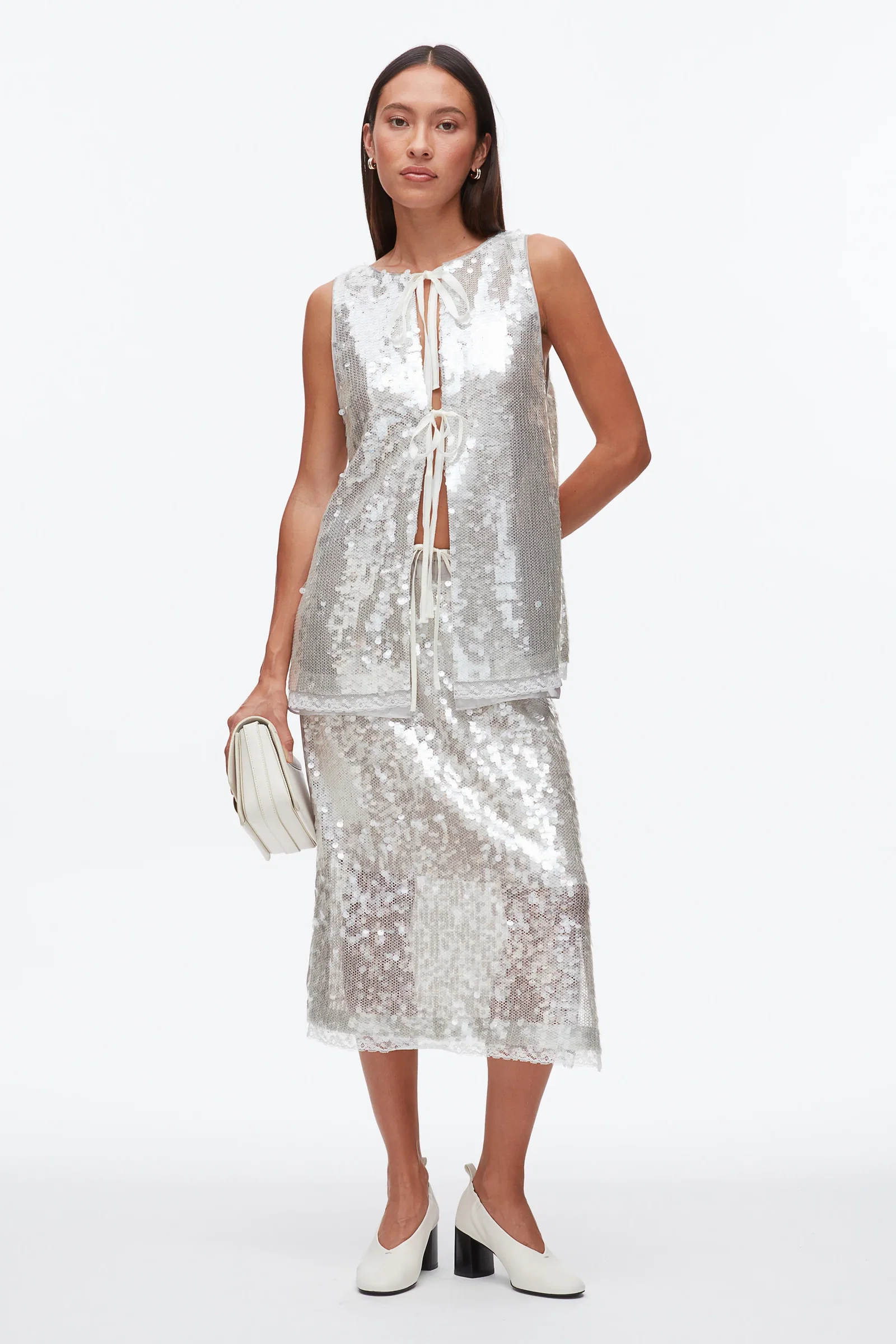 Image of Sequin Tank with Bows