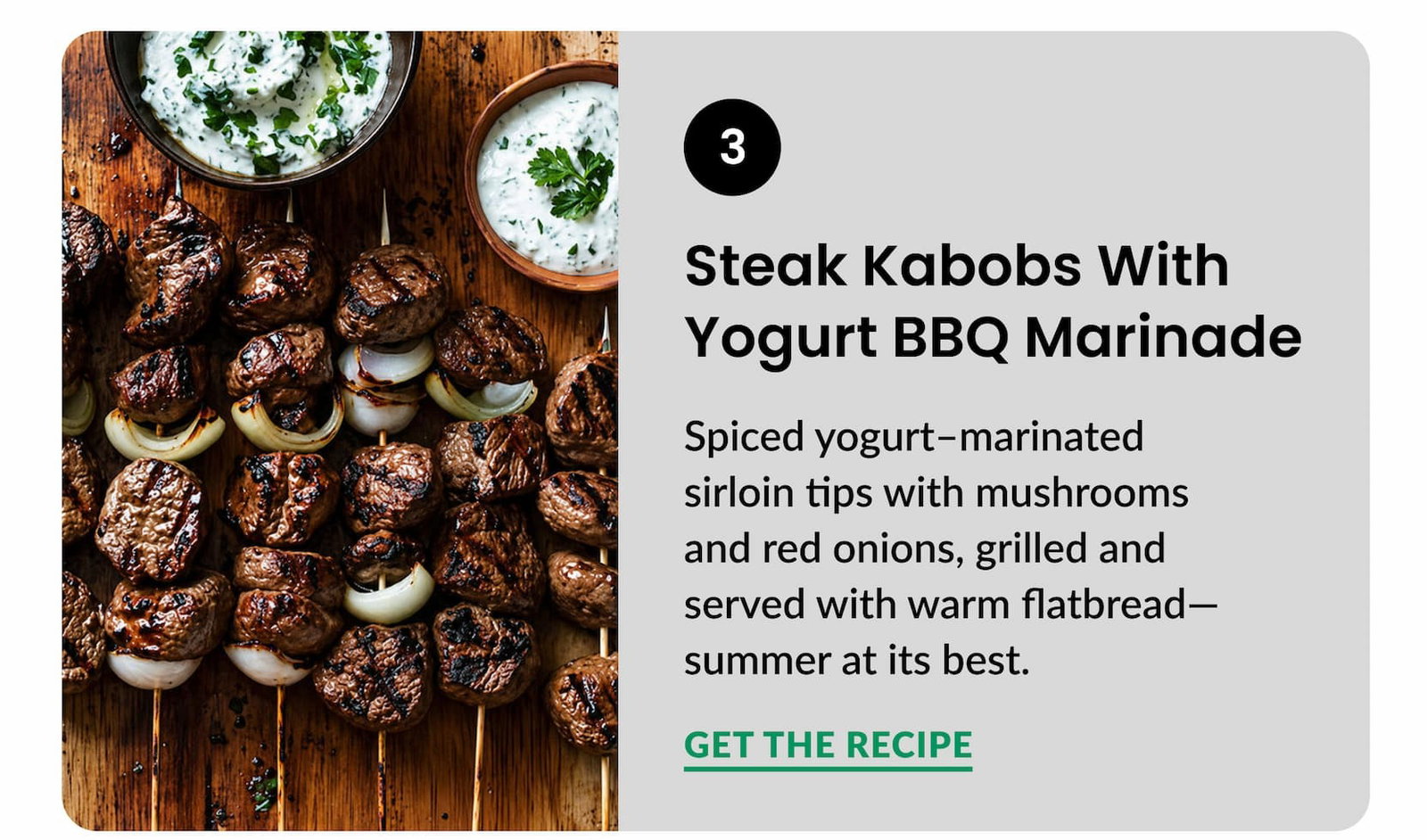 Steak Kabobs With Yogurt BBQ Marinade | GET THE RECIPE