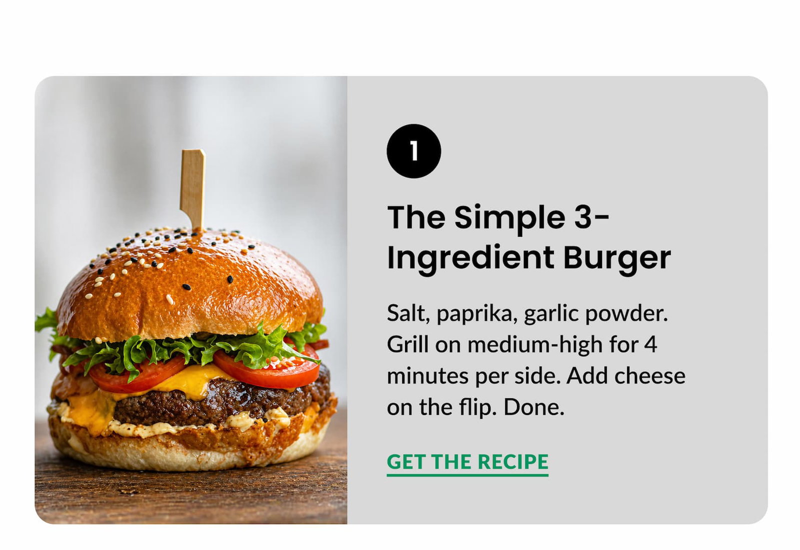 The Simple 3-Ingredient Burger | GET THE RECIPE