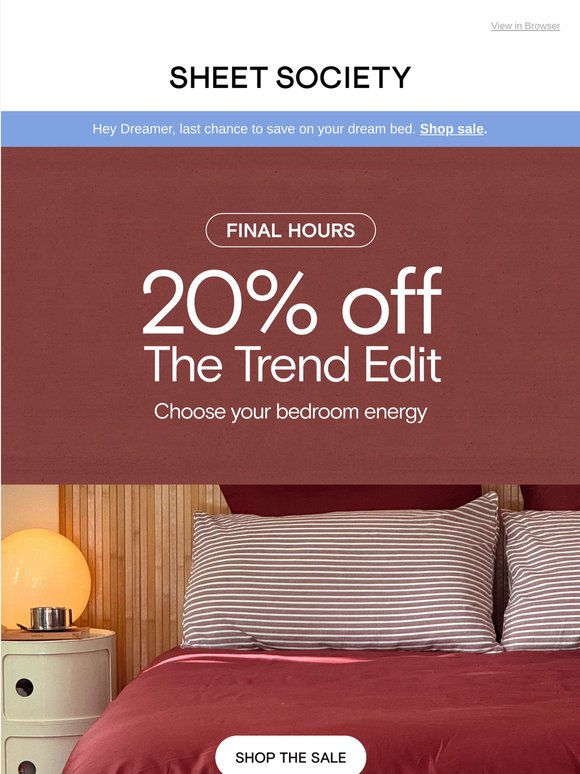 ENDS TONIGHT: 20% off The Trend Edit