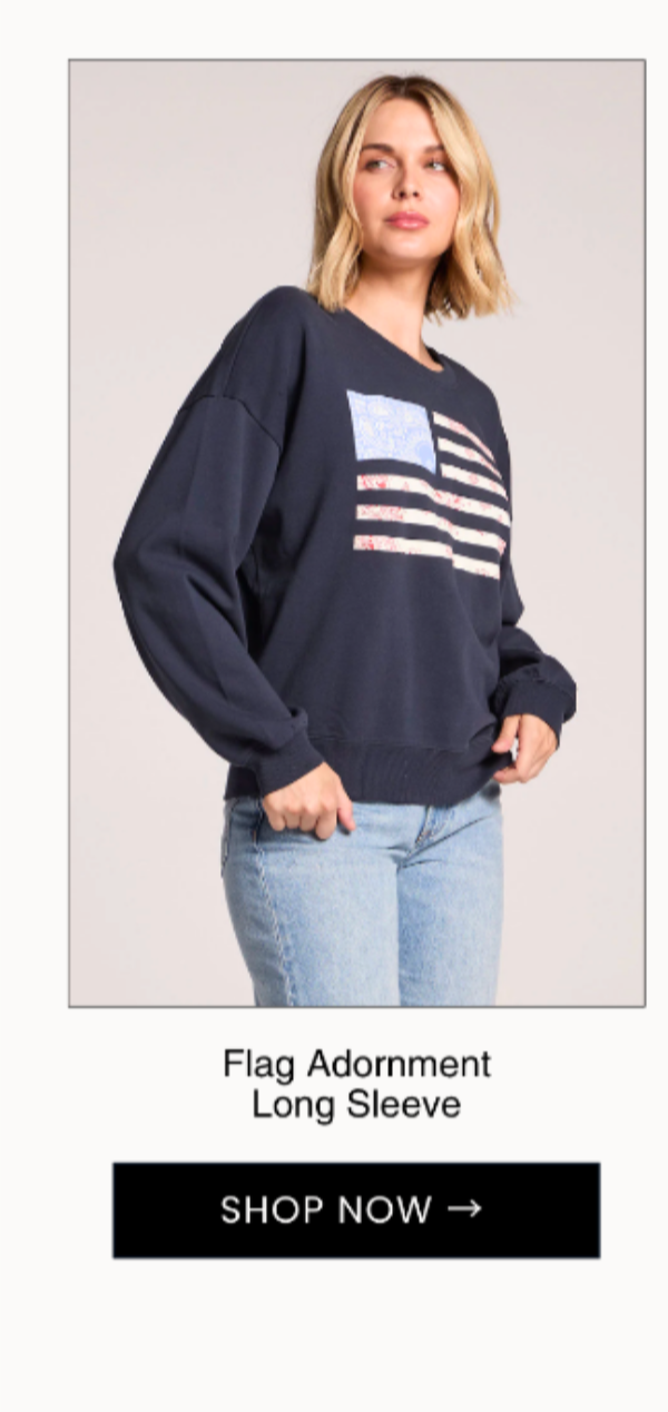 Flag Adornment Long Sleeve