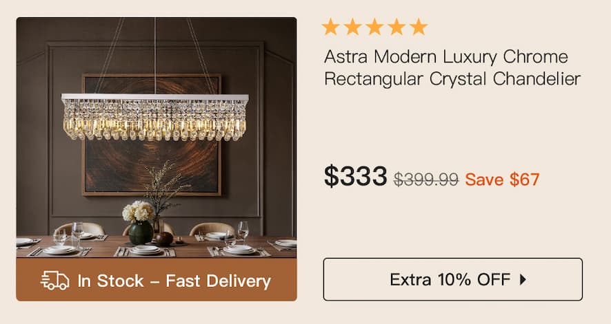 Astra Modern Luxury Chrome K9 Crystal Rectangular Crystal Raindrop Chandelier