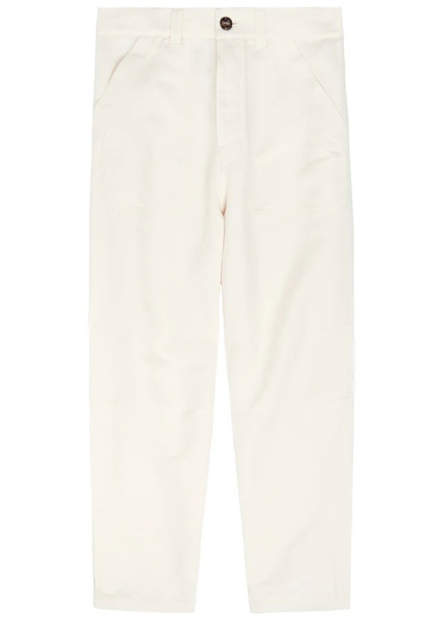 BRUNELLO CUCINELLI Relaxed linen and cotton-blend trousers