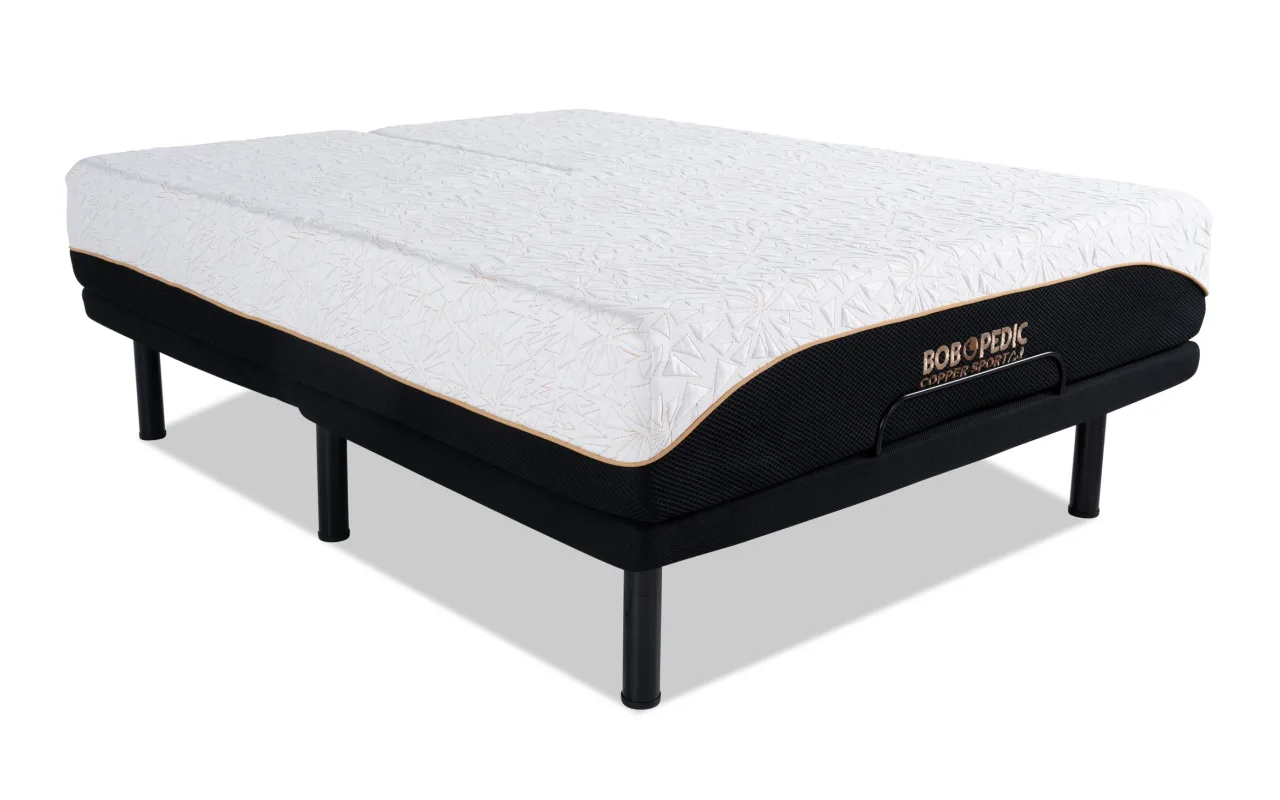 Power Bob Ultra Base with Copper Sport Gel 11.5'' Queen Firm Split Head Mattress