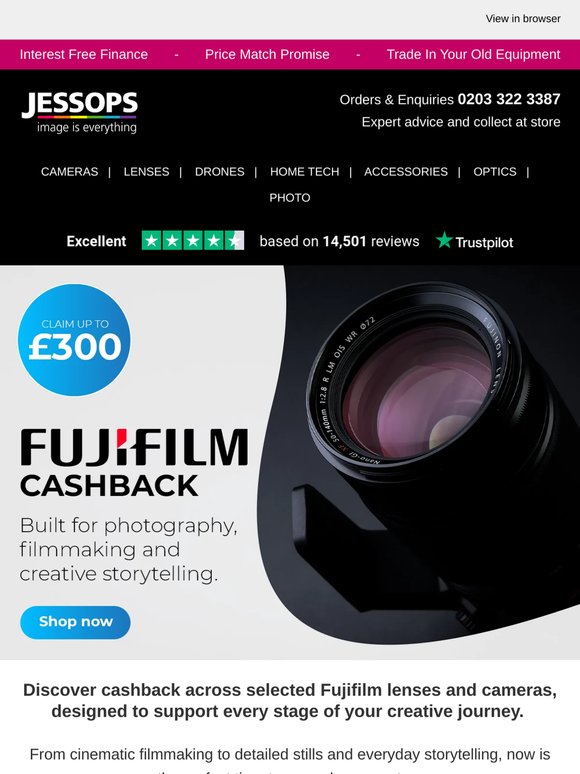 📷 Enhance your photography with Fujifilm lenses & more!