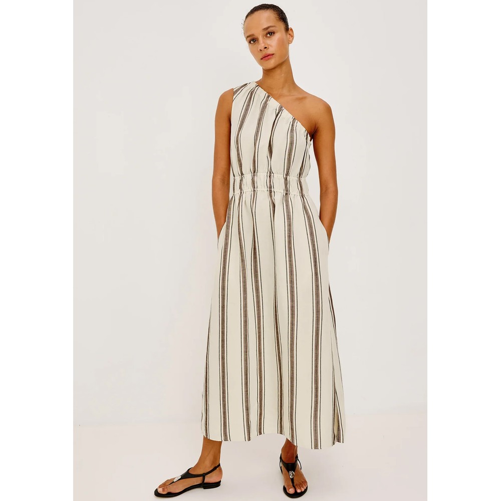 Image of Selani Cotton Dress - Sequoia Stripe
