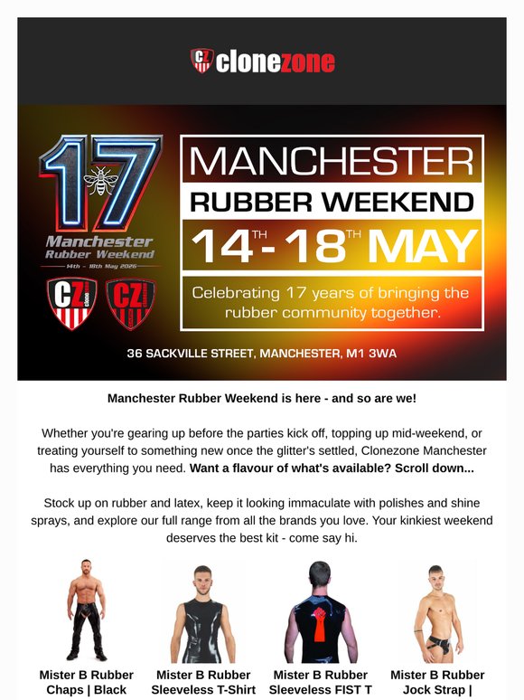 MCR RUBBER WEEKEND starts here! 🖤