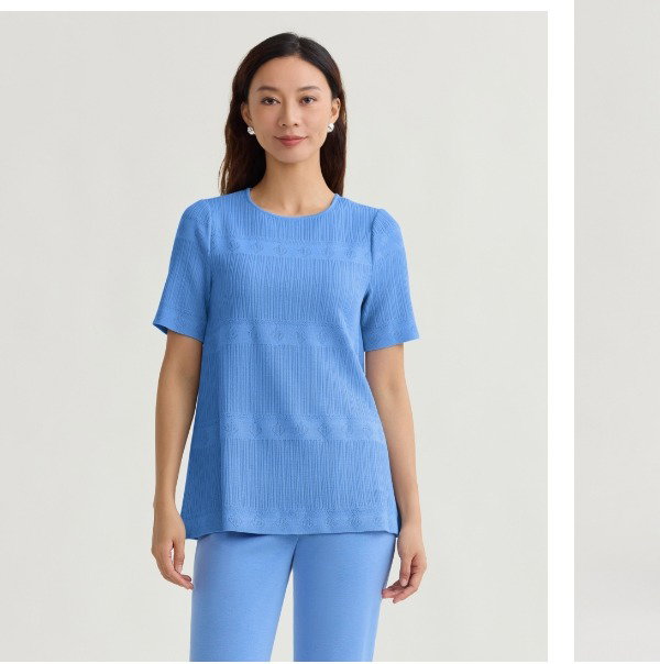 Diamond Ribbed Texture Soft Knit Tunic