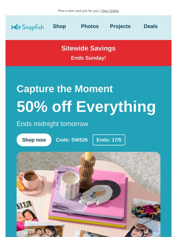 Home update? 50% off prints & more