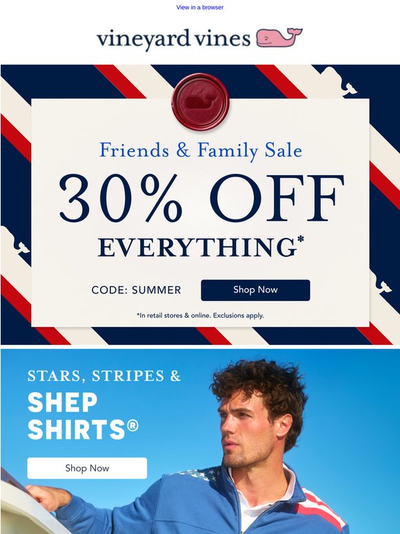 30% Off Everything, Including 🇺🇸 Shep Shirts